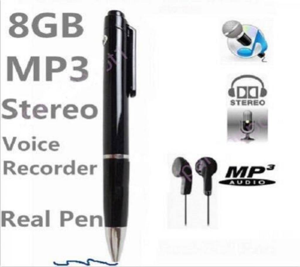 Digital Voice Recorder 8gb Spy Pen Mp3 USB Drive Stereo