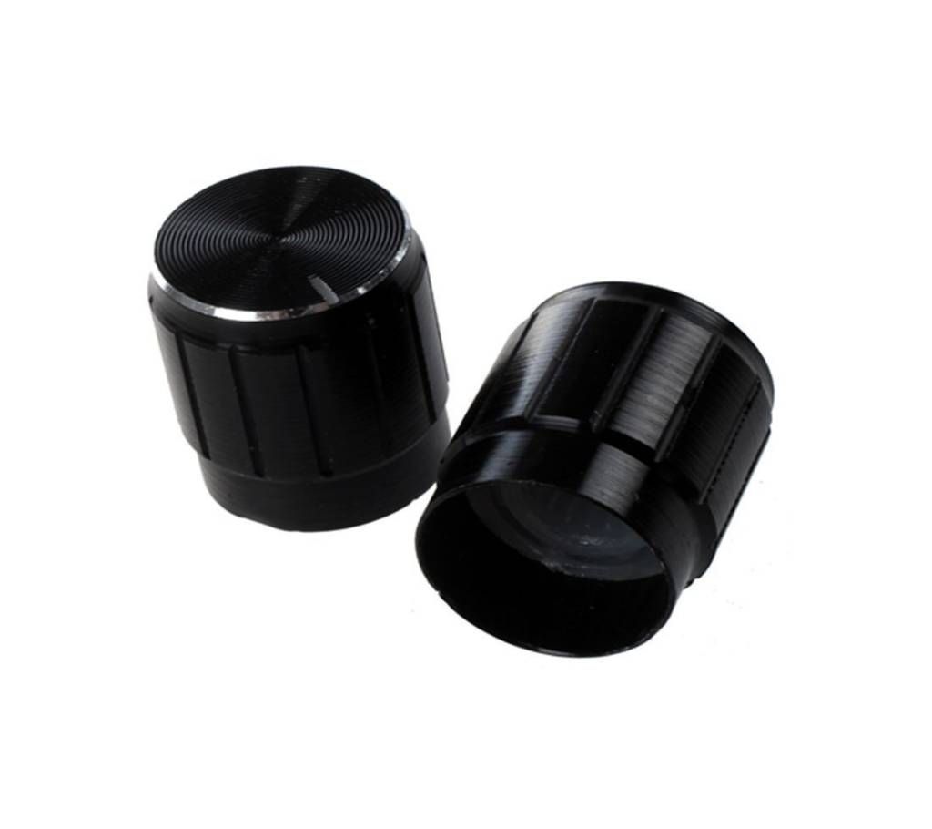 Volume Control Rotary Metal Knob (2 piece) Black