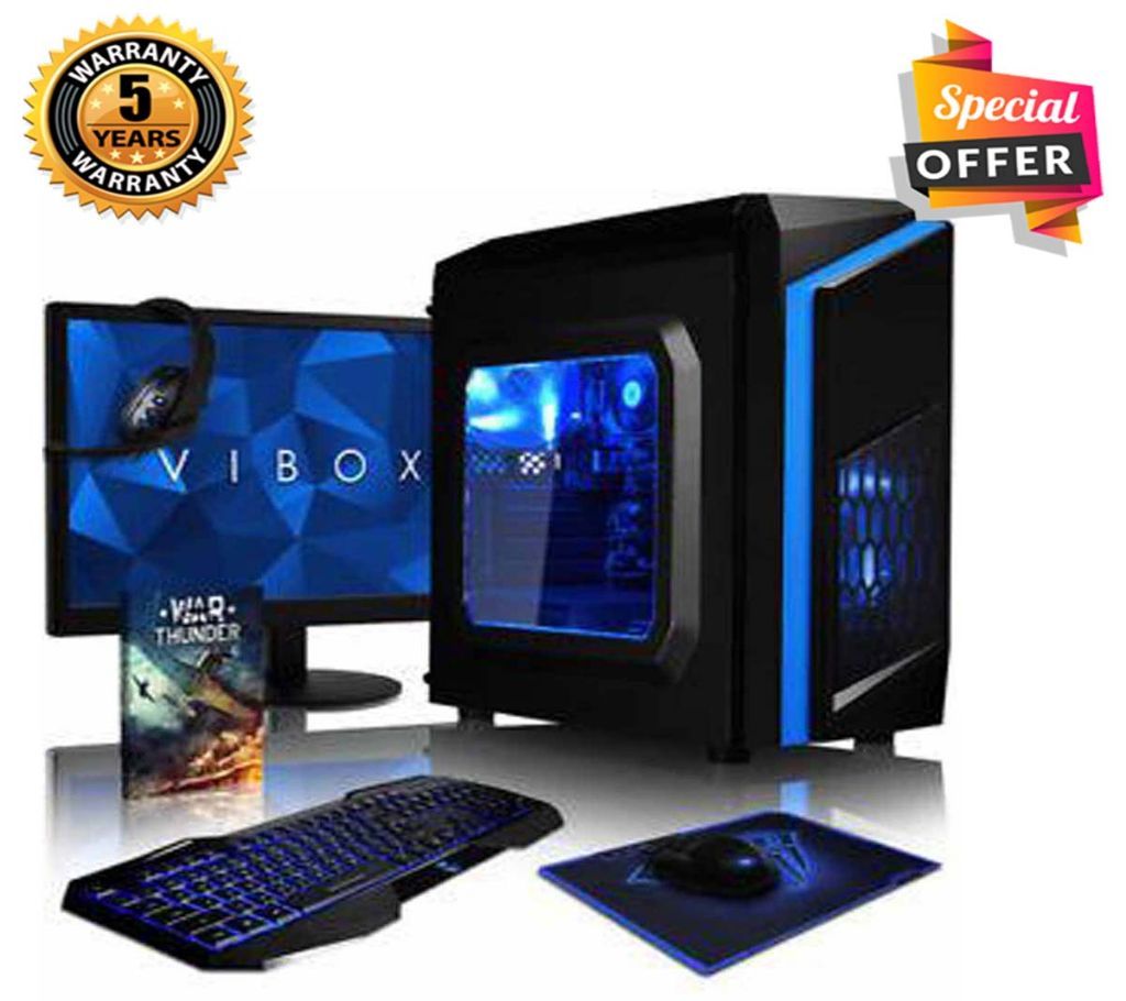Intel Core i3 RAM 8GB HDD 1000GB (1TB) Graphics 2GB Built in and Monitor 17 Gaming PC Windows 10 64 Bit NEW Desktop Computer 2019