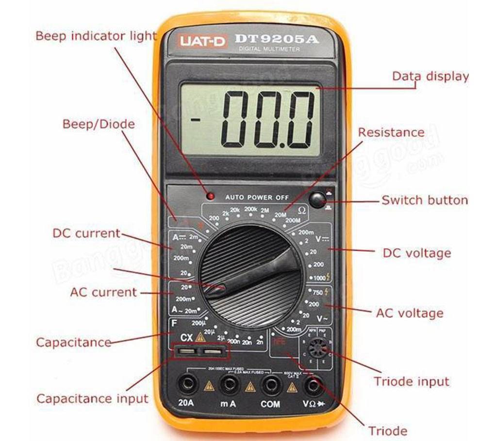 UAT-D DT9205A Digital Multi Meters Volt Meter