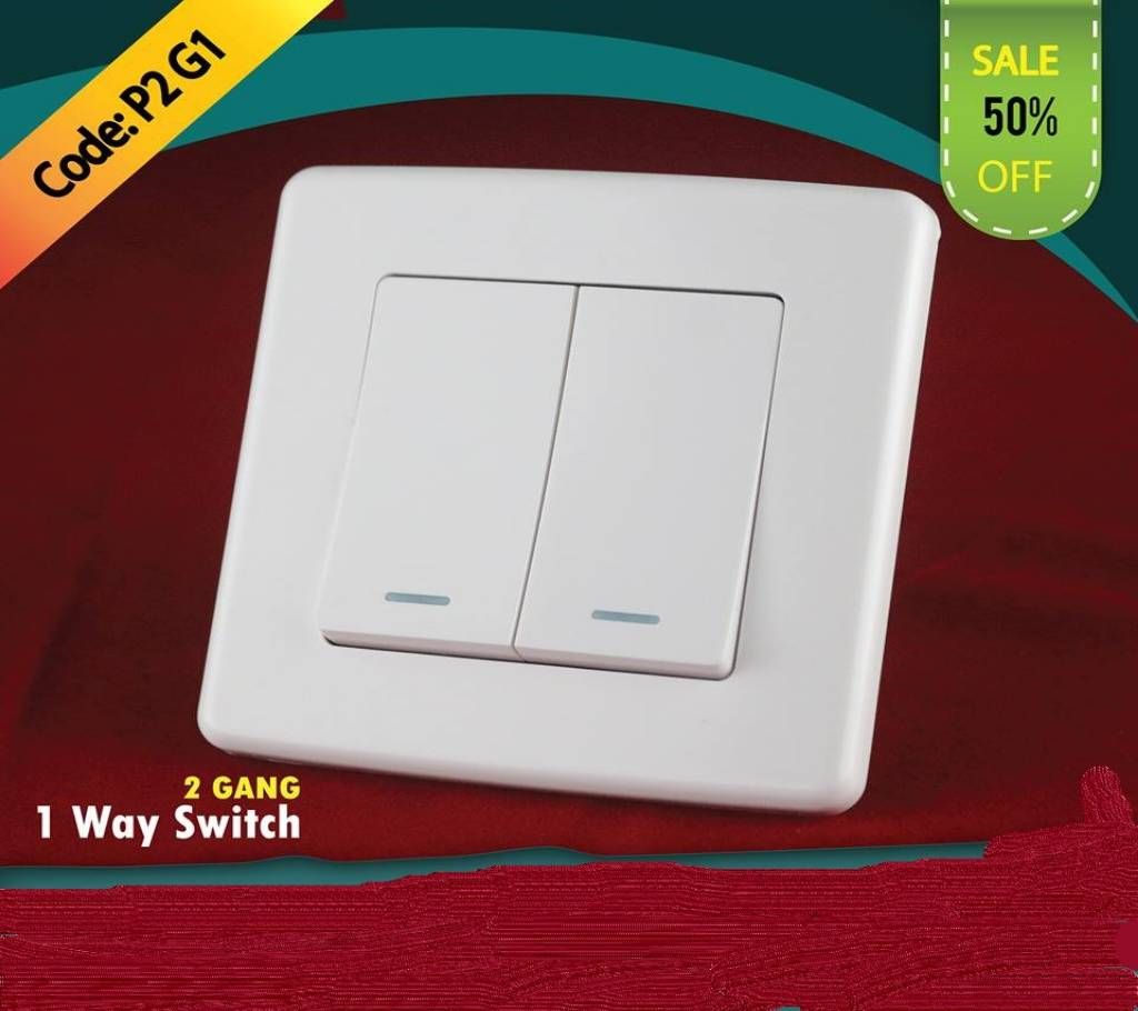 2 gang 1 way switch