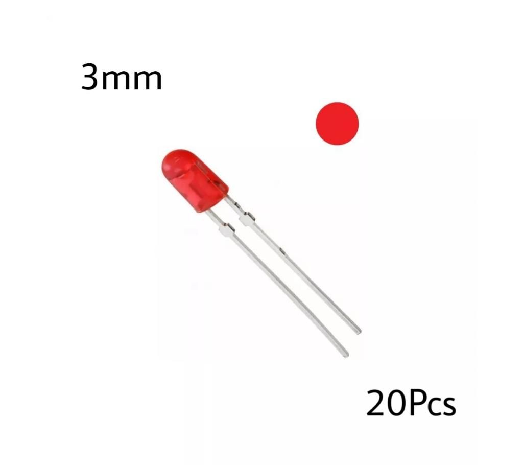 3mm Oval Red LED