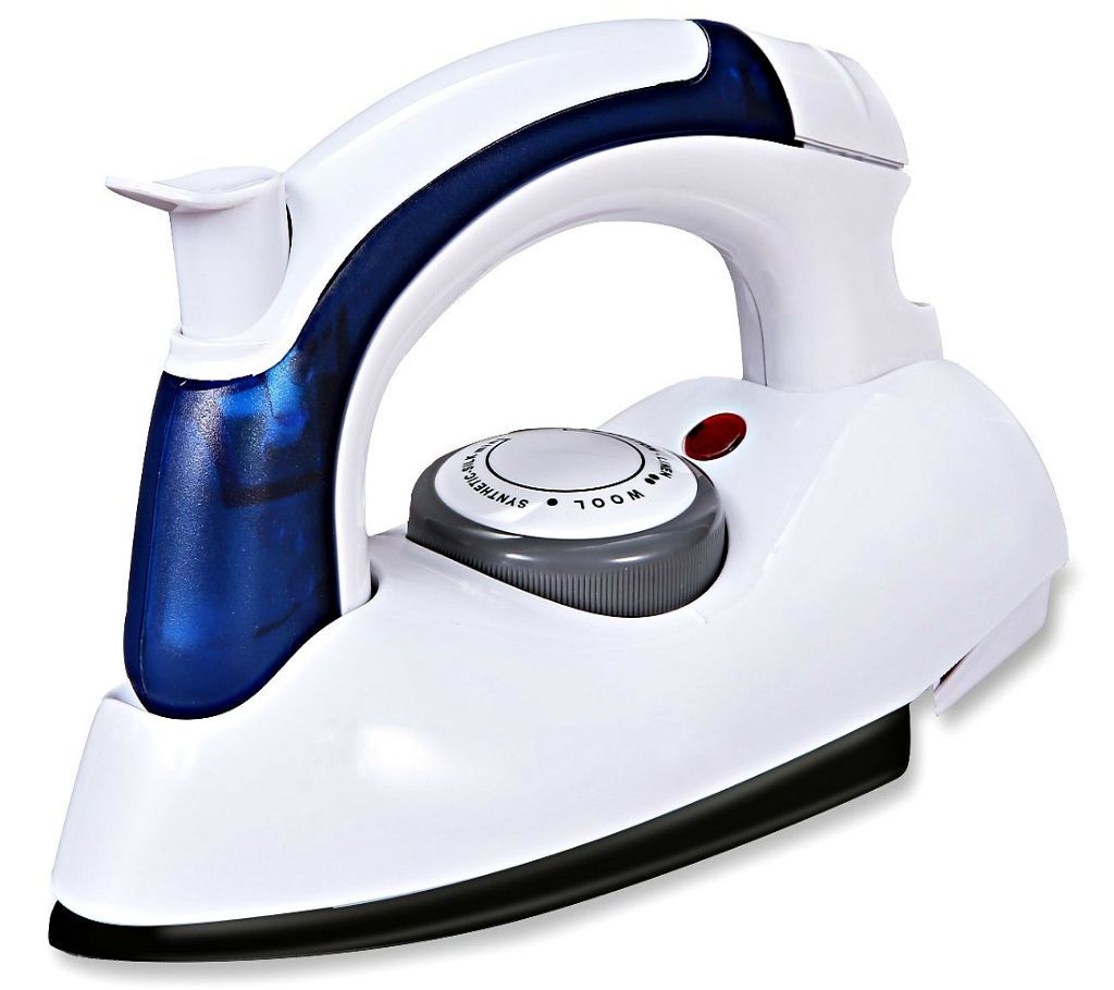 Hetian Steam Travel Foldable Mini Iron - White and Blue