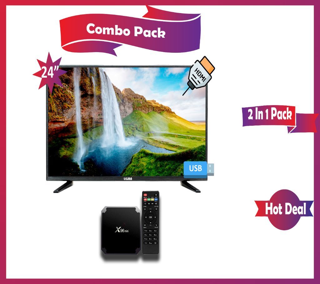 24" LED TV COMBO (2 in 1)
