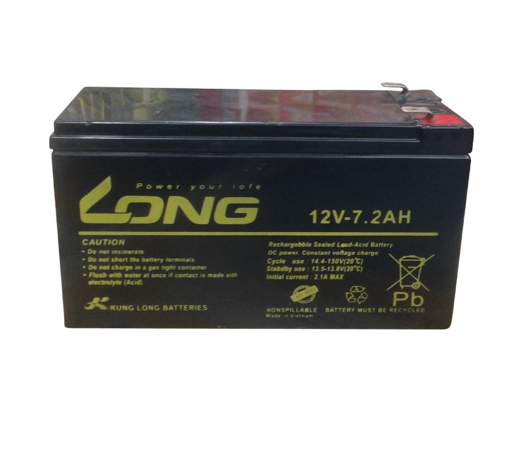 Long  Maintenance Free12v 7.2AH Sealed Rechargeable Battery