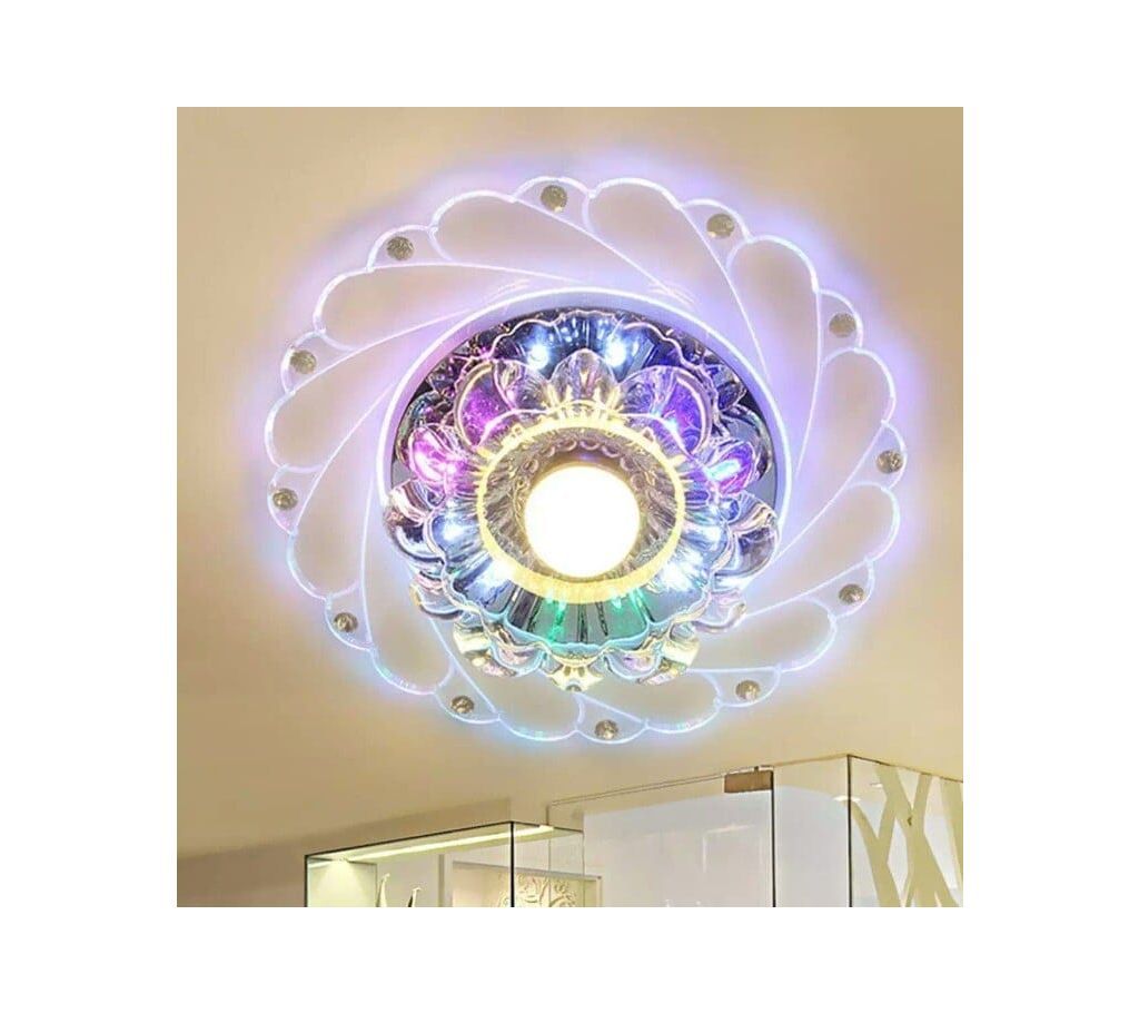 New Modern Crystal 5W Colorful LED Ceiling Light lamp Living Room