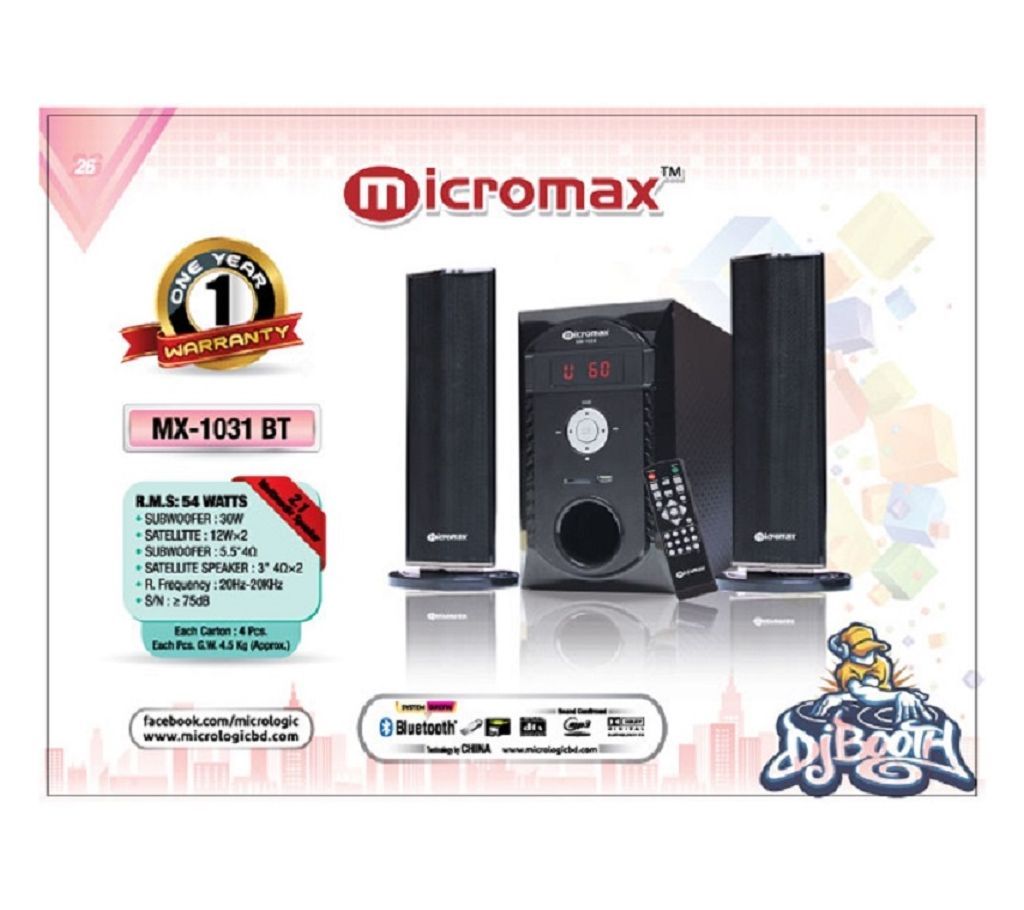 2.1 MX- 1031 BT SPEAKER MICRO-MAX