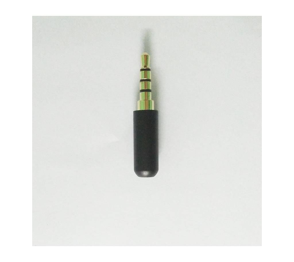3.5mm 4 Pole DIGITAL Metal Steel Jack-Black