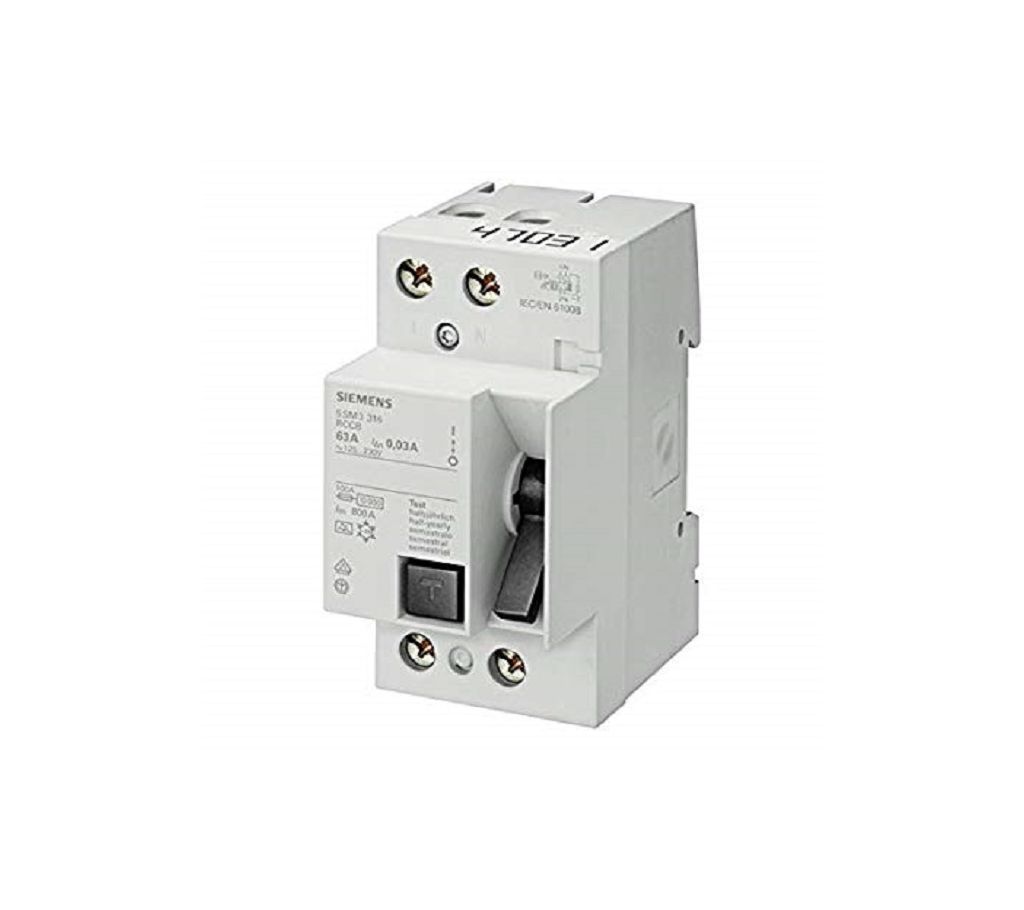 Siemens Plastic 63 Ampere 2 Pole RCCB, [single phase]