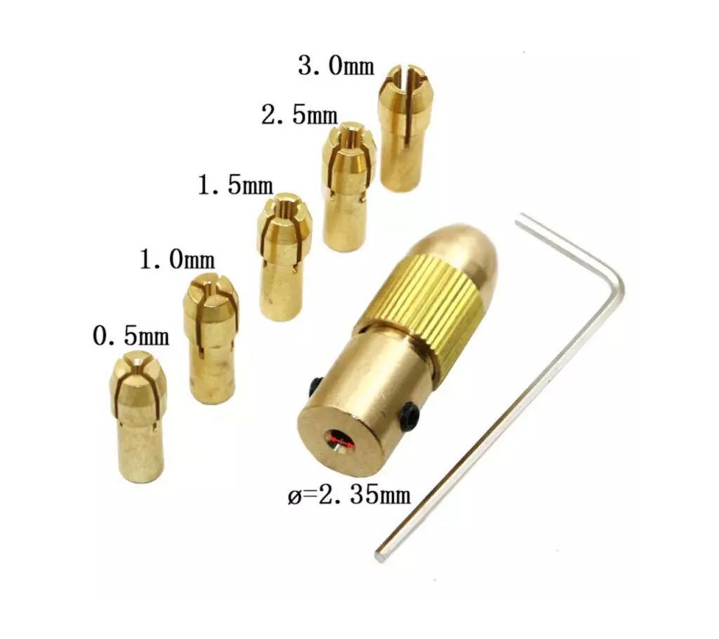 Mini Drill Bit Copper Collet Micro Twist Drill Chuck Set