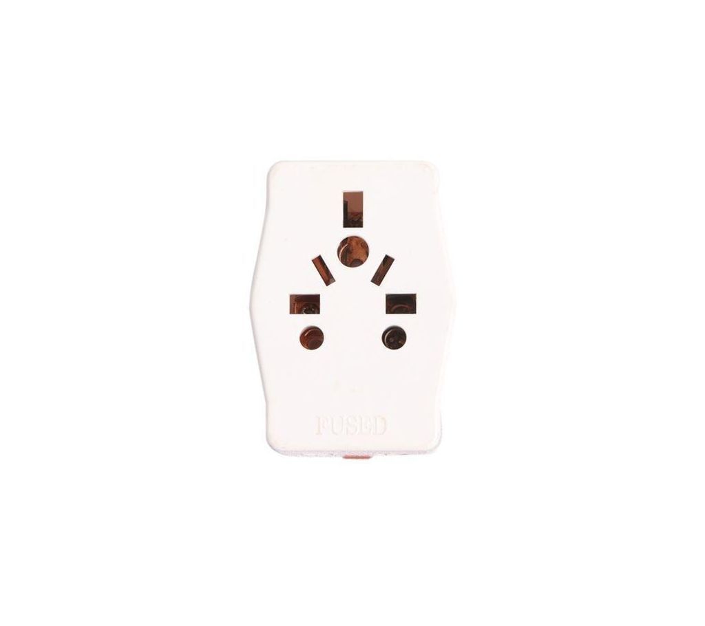 13AMP Multi Plug 2 pin Flat - White
