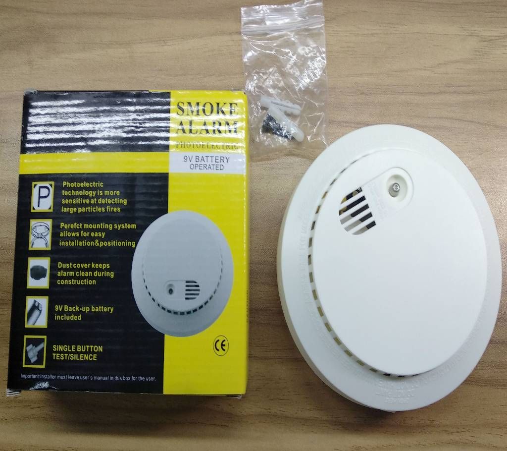 Smoke Alarm with 9V Battery 
