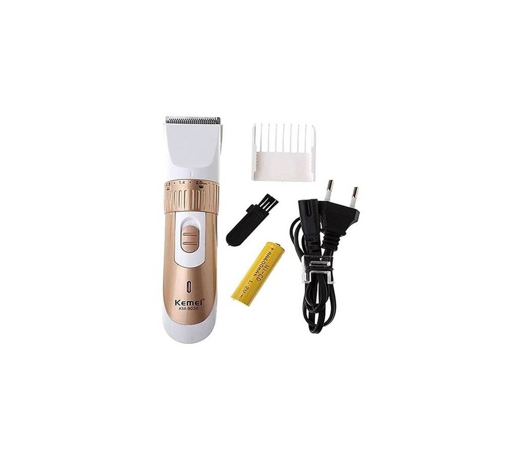 Exclusive Rechargeable Hair Clipper & Trimmer - White & Gold