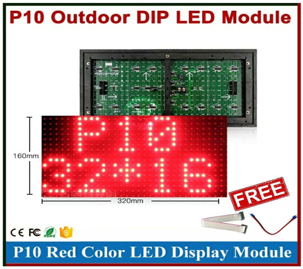 P10 LED Panel Single Color For Digital Signboard (RED)