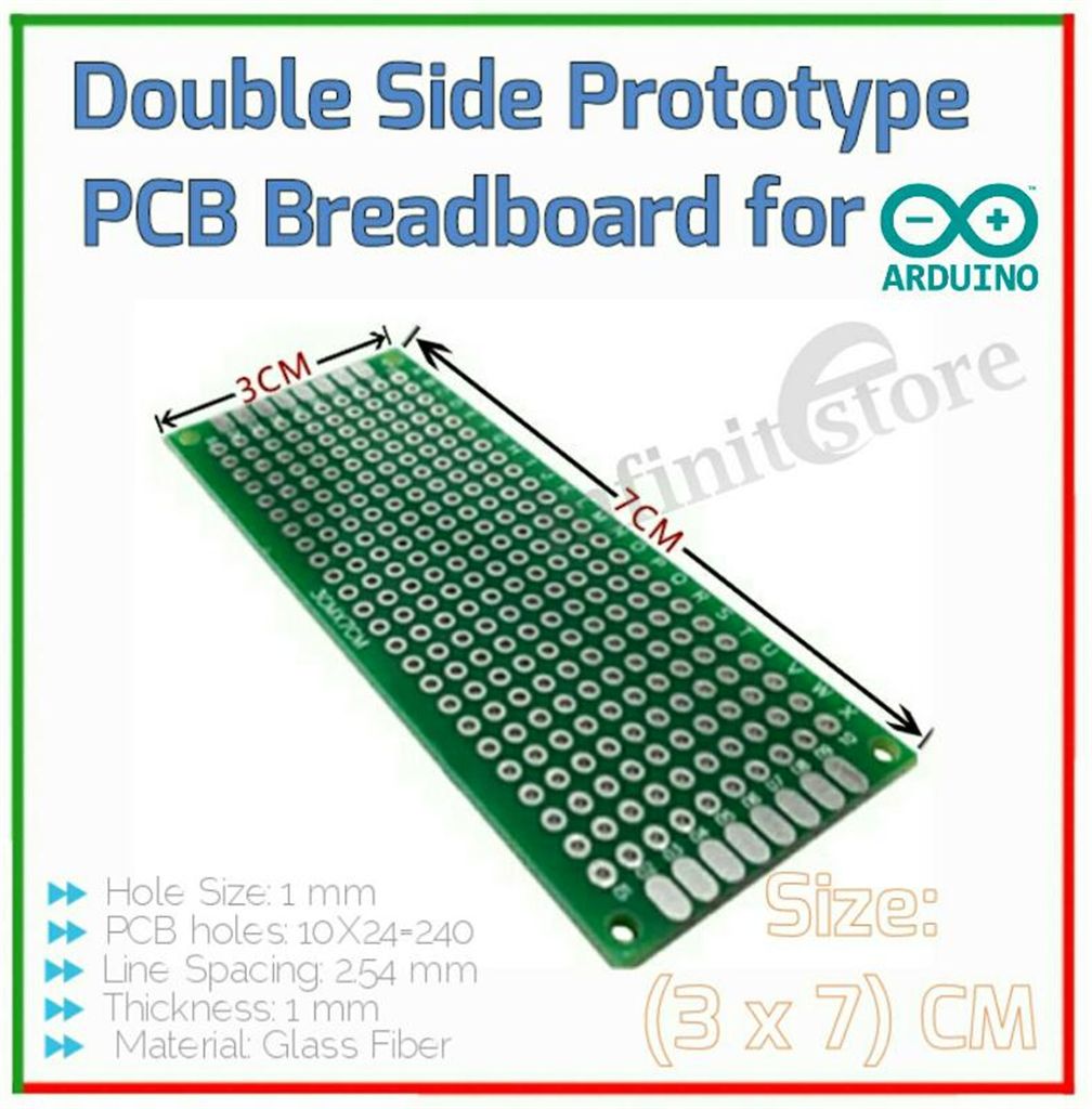 Double Side PCB Bradebord (3x7) cm