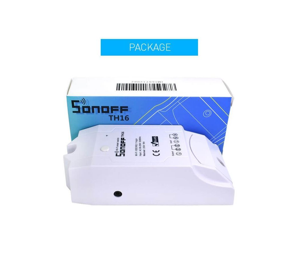 Sensor Supported Wireless Switch For Smart Home (SONOFF TH16, 3500 Watts)