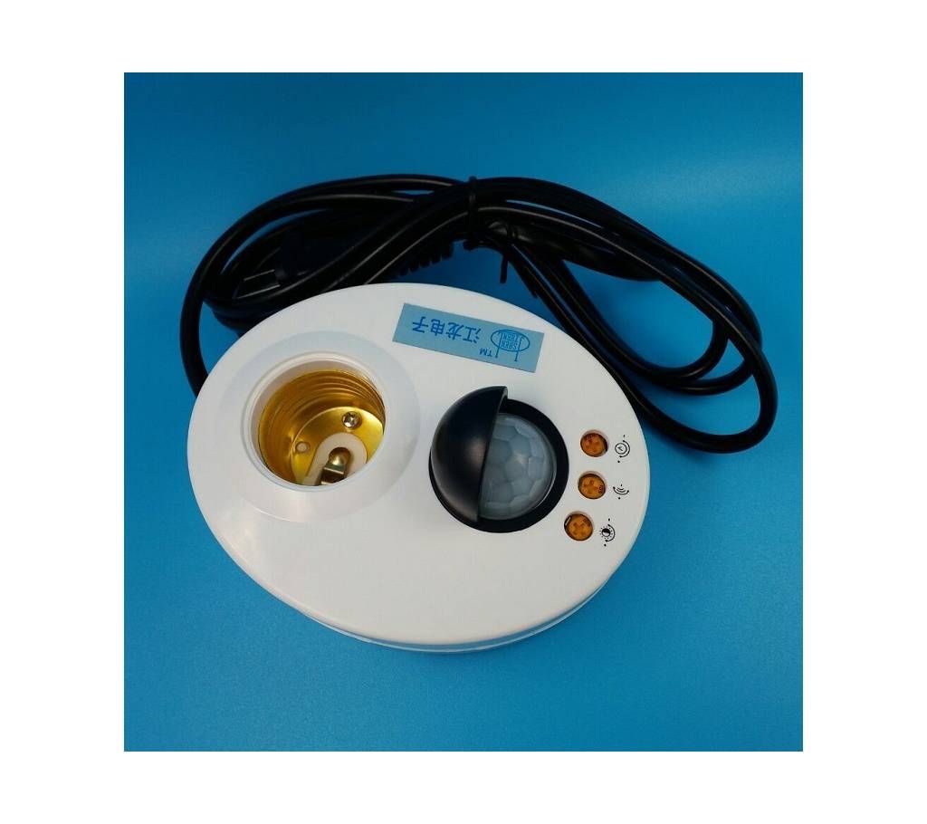 Pir motion sensor switch lamp holder Power supply cord with plug