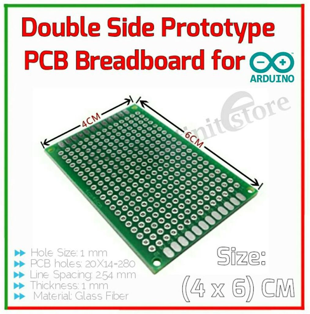 Double Side PCB Bradebord (4x6) cm