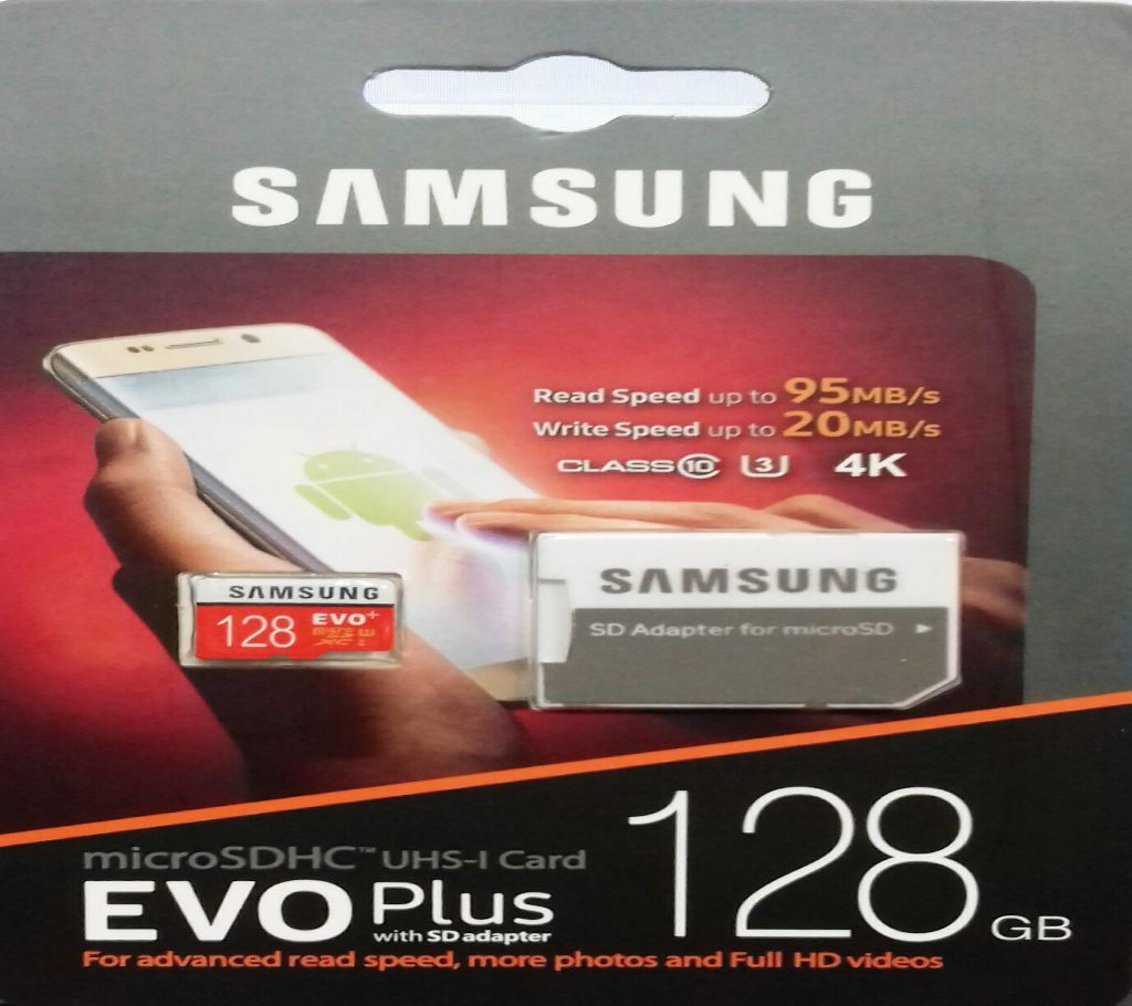 Class 10 Evo Plus Micro SD Memory Card - 128GB