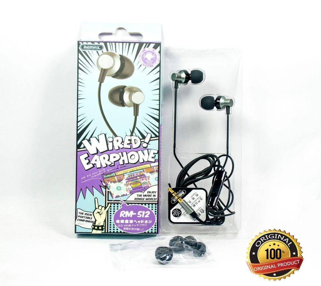Remax 512 Original Wired Earphone.
