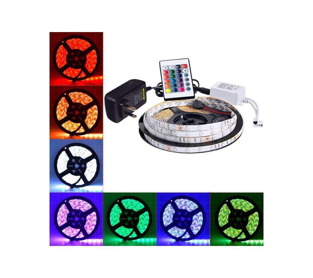 RGB Waterproof Led Strip With Flexible Light 3528 5M 300 LED SMD with RGB Remote Control
