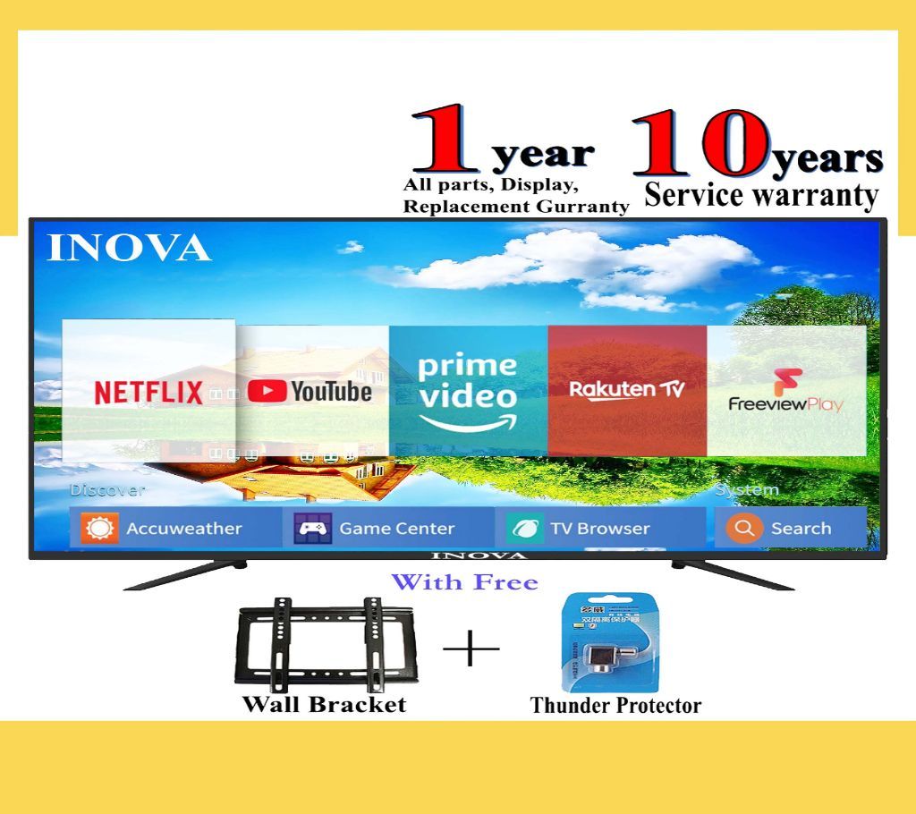 43 Inch Inova Smile Android Smart /Wifi full HD LED TV - Black