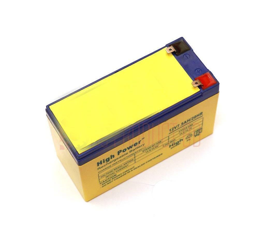12V 7.5Ah High Power Rechargeable Battery For Good Quality