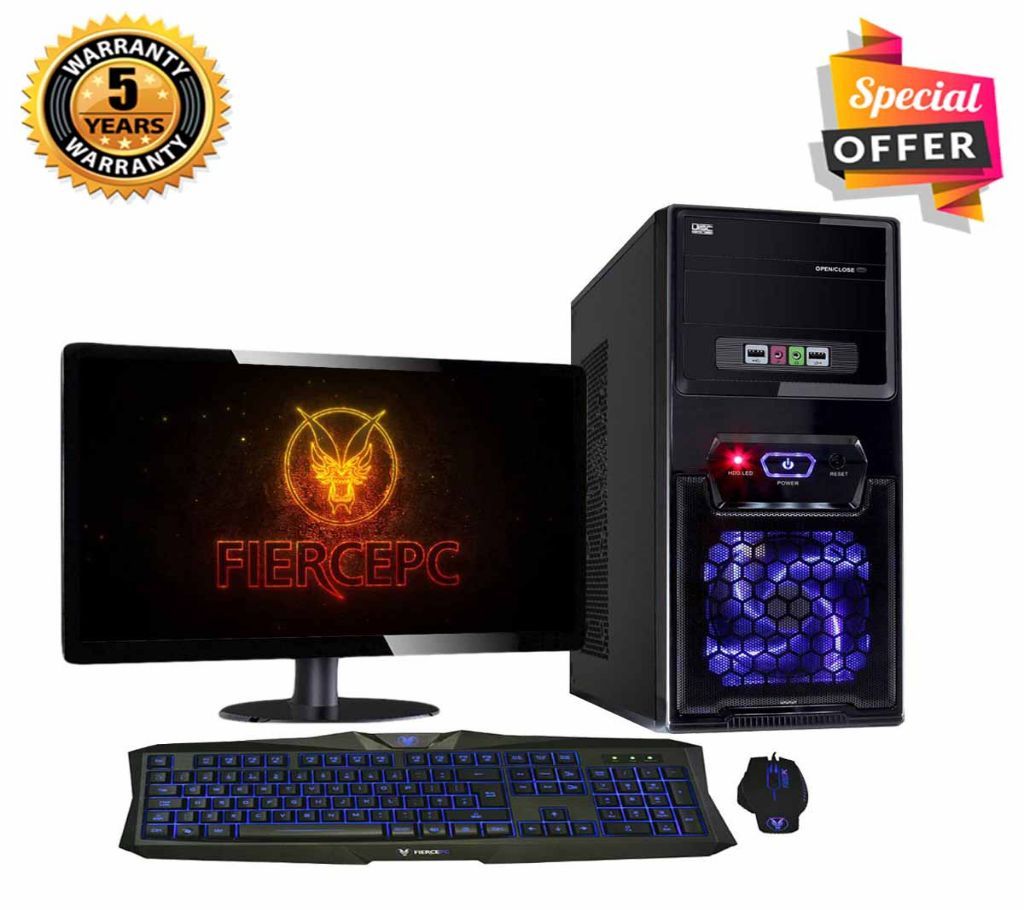 Intel Dual Core RAM 2GB HDD 1000GB (1TB) Graphics 1GB Built in and Monitor 17 Gaming PC Windows 10 64 Bit 