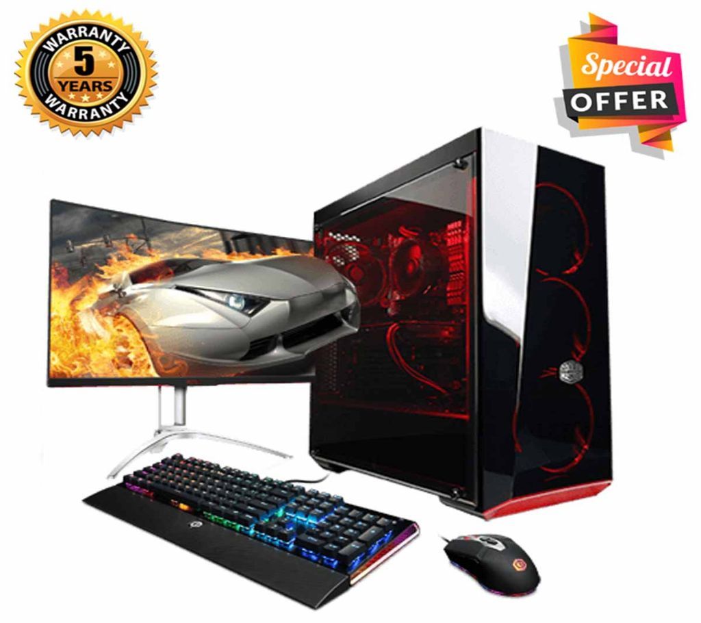 Intel Core i5 RAM 4GB HDD 500GB Graphics 2GB Built in and Monitor 32 Gaming PC Windows 10 64 Bit NEW Desktop Computer 2019