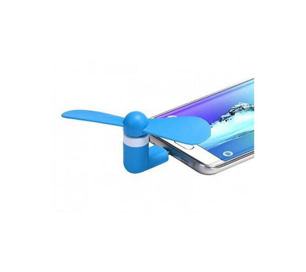Portable Micro USB Fan for Mobile Use - Blue-05