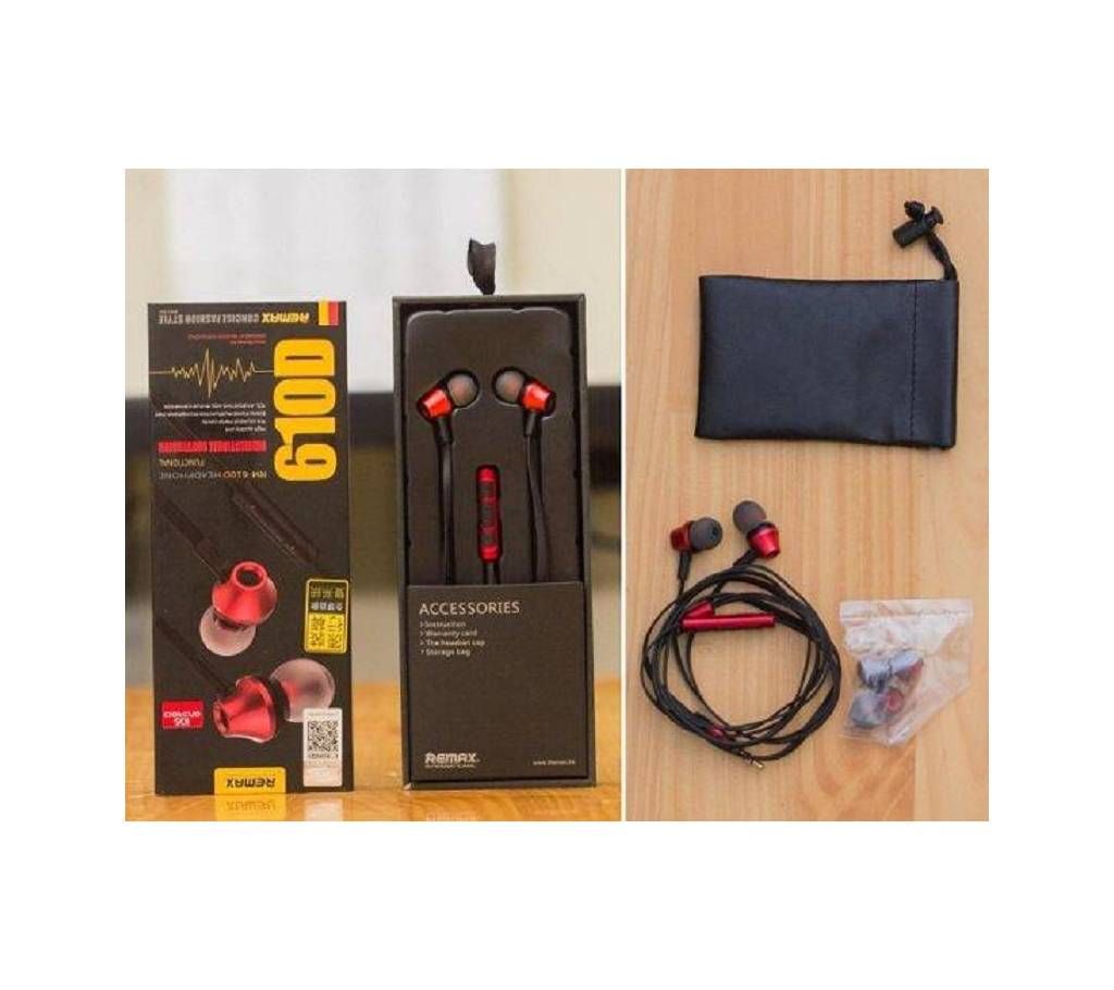 Remax earphone brand model 610D