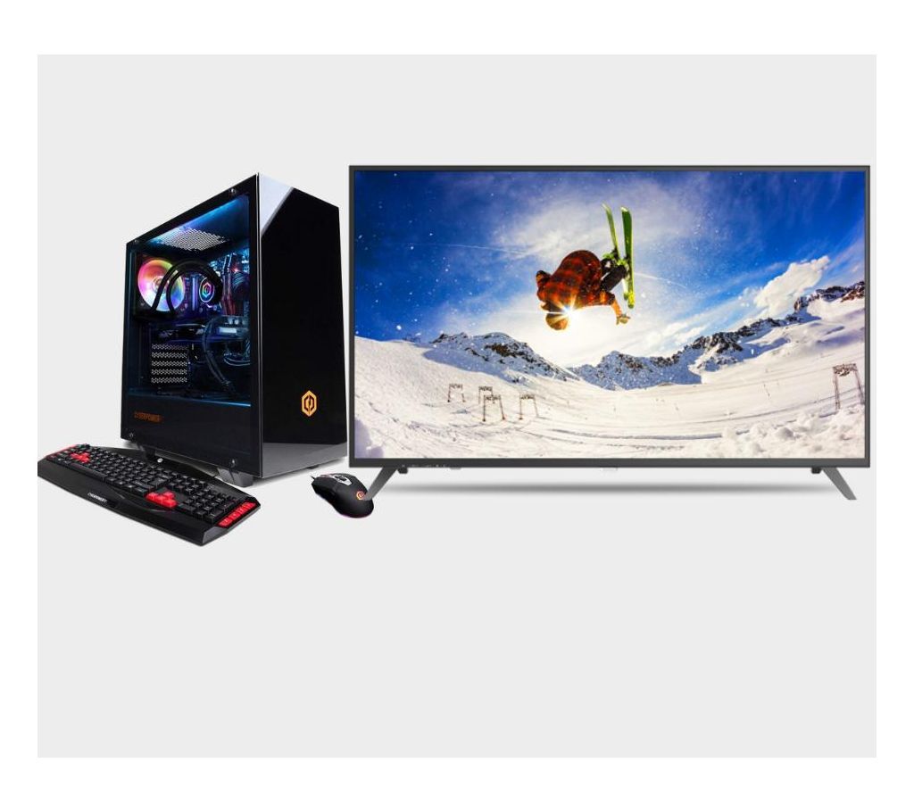 Desktop Computer Intel Core i7 Gaming PC with 32 inch led TV RAM 8GB HDD 500GB