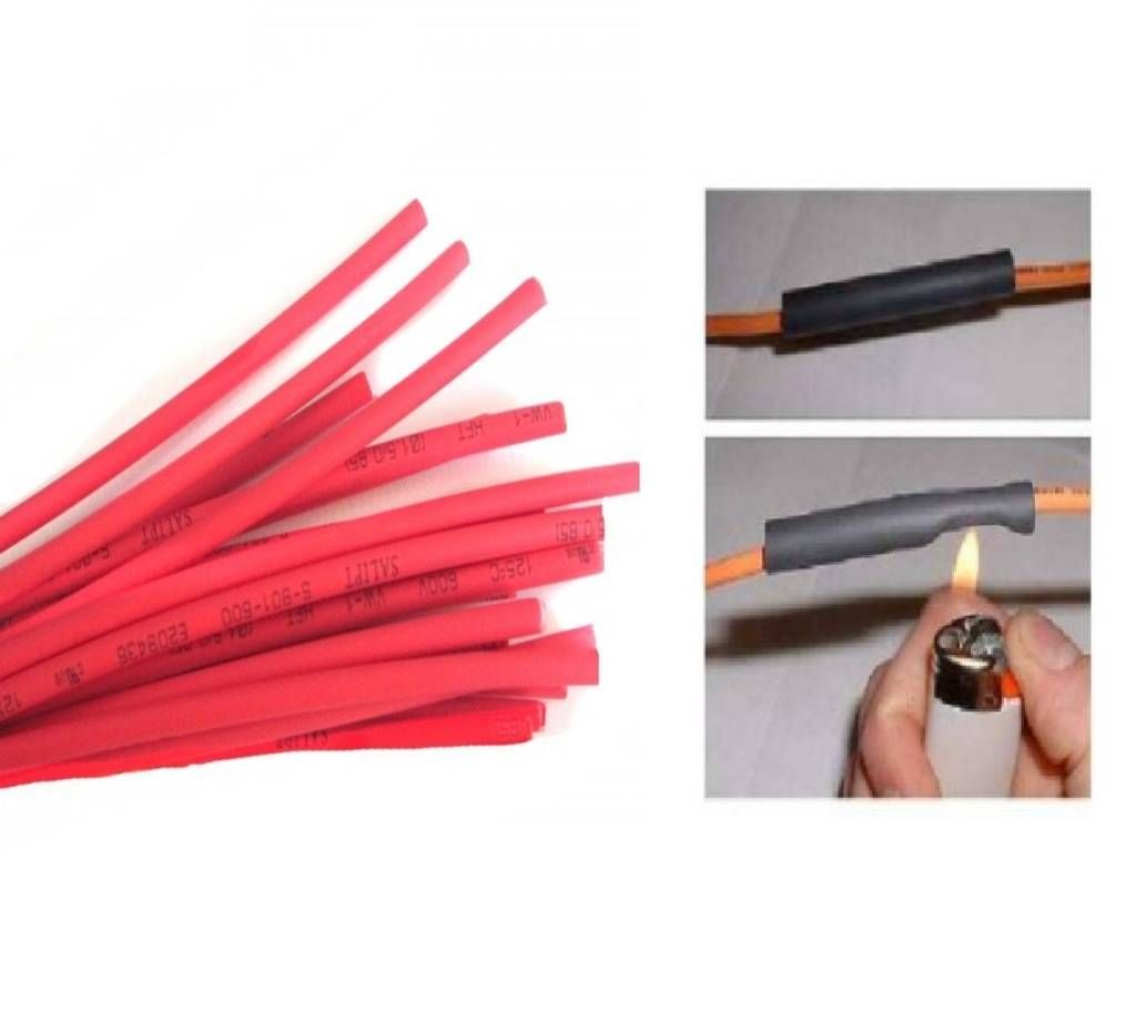 Shrink Tube- RED (5mm, 18 inch)