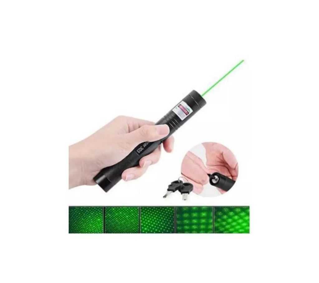 The Green Laser Rechargeable Light Black