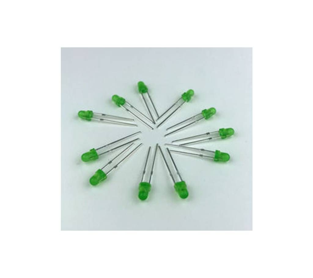 3 mm Green LED (10 piece )