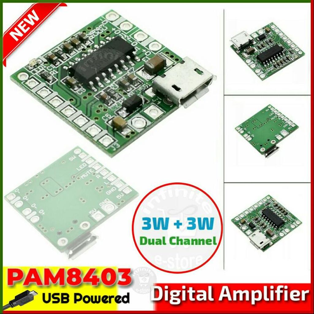 PAM8403 USB Power Class D Amplifier