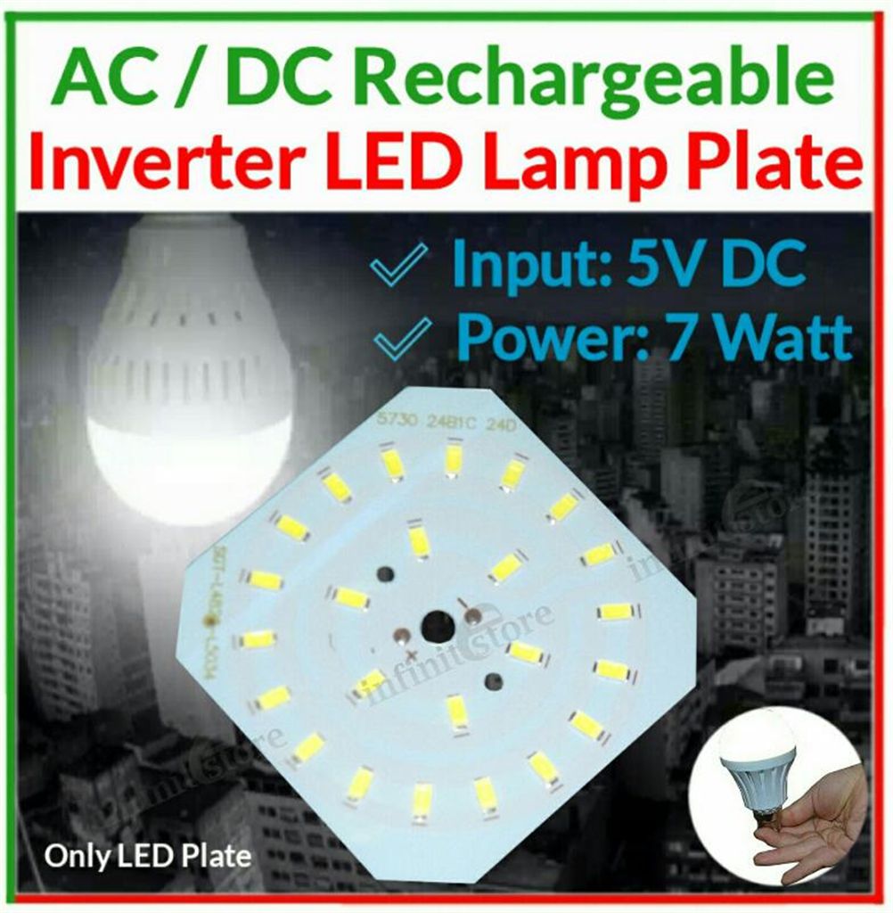 AC DC LED Plate 7 Watt