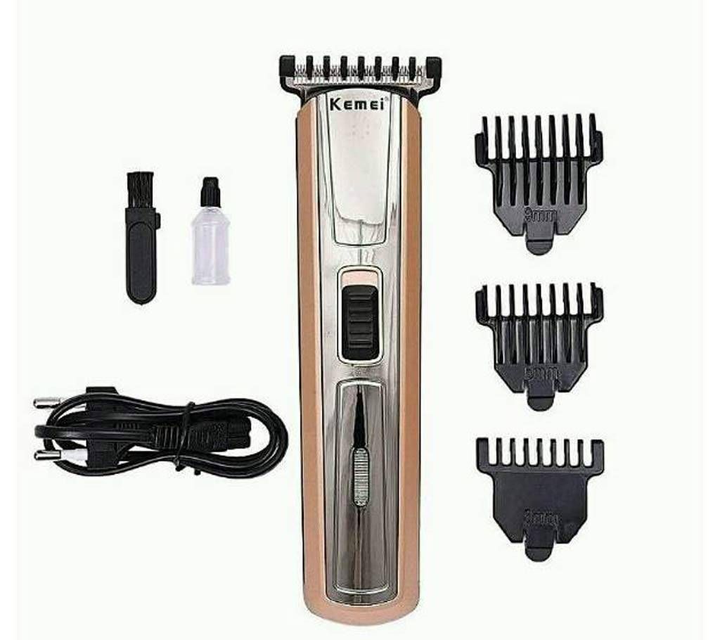 Kemei KM-719 Cordless Trimmer - Gold and Black
