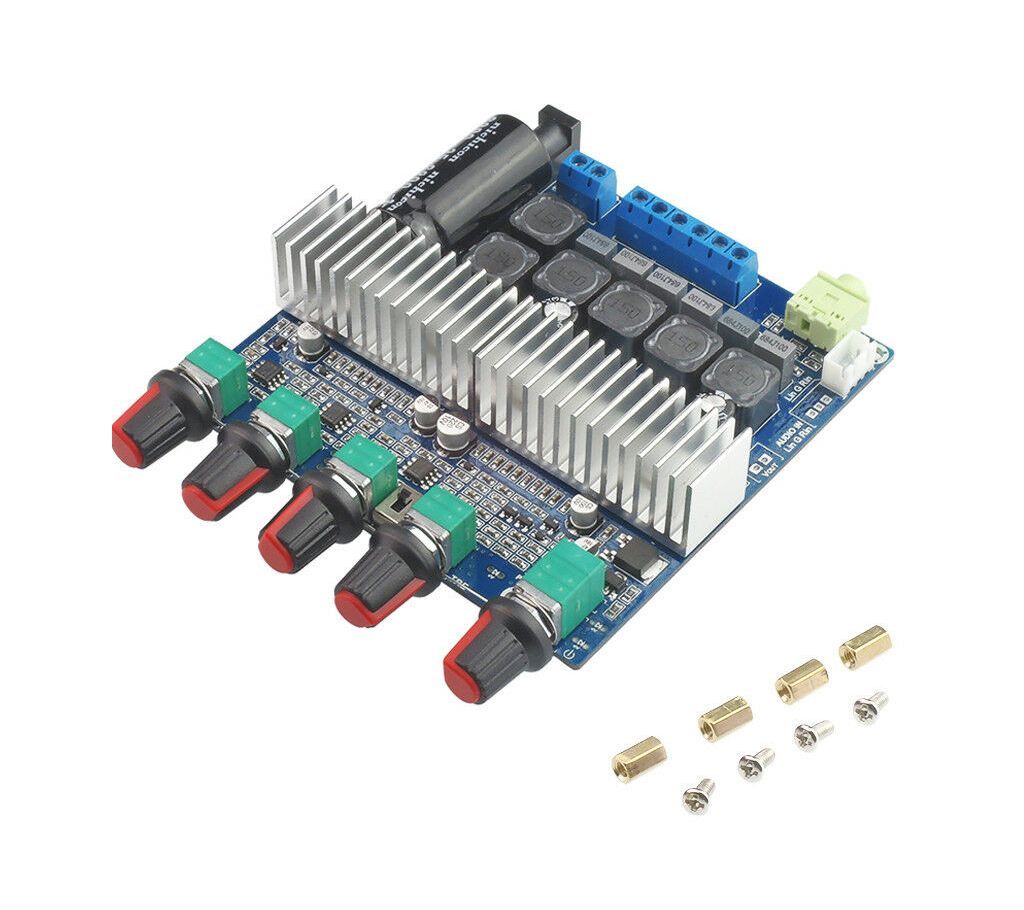 TPA3116D2 audio Power Amplifier Board Dual Channel Stereo 50W*2+100W HIFI 12-24V Super BASS Speaker-Tecio