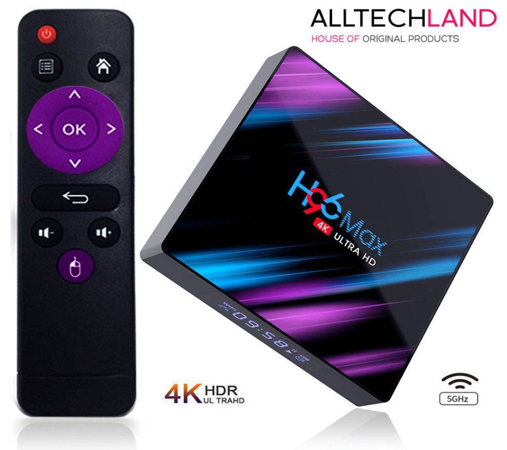 Android 9.0 New H96 MAX 4GB/32/64GB 4K TV Box 2.4G/5G WiFi LAN Bluetooth