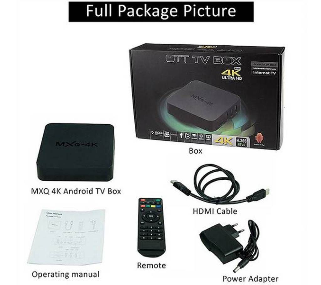MXQ 4K Android Smart TV Box - Black
