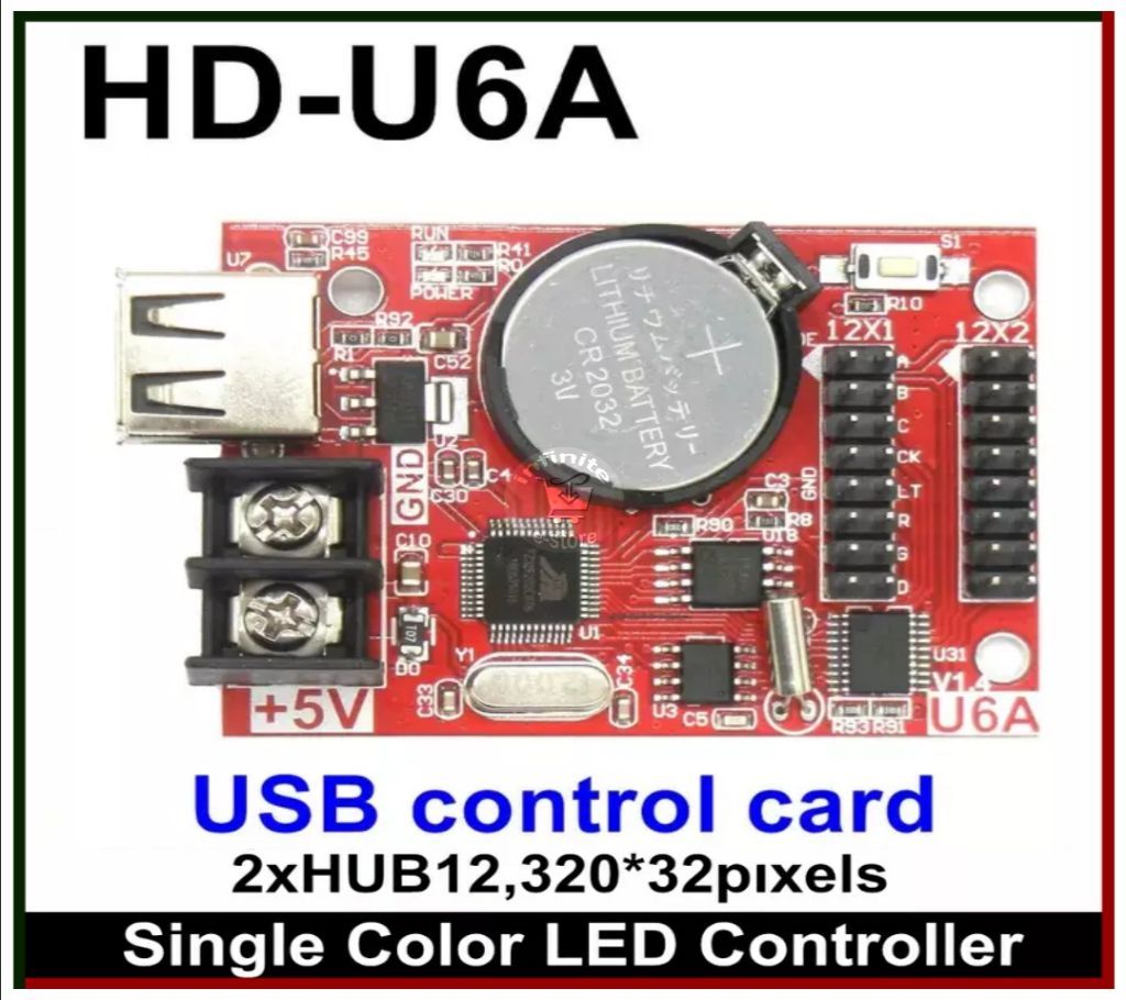 HD-U6A Single Color LED Controller used in P10 LED Module for Digital Signboard