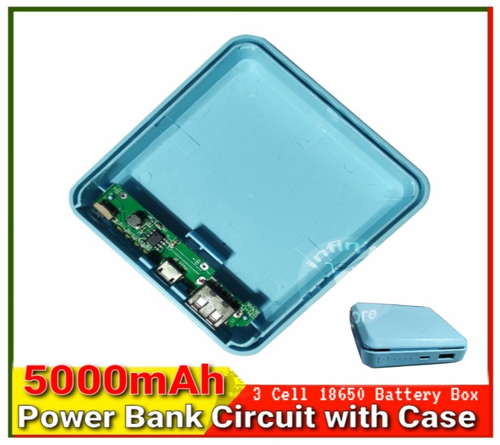 Power Bank Casing with Circuit 3 x 18650 li-ion Battery 5000mAh