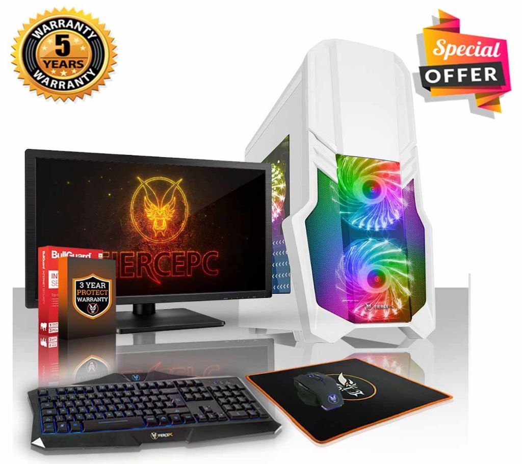 Intel Dual Core Processor, RAM 2GB, HDD 500GB, Graphics 1GB, Built in and Monitor 19", Gaming PC, Windows 10, 64 Bit