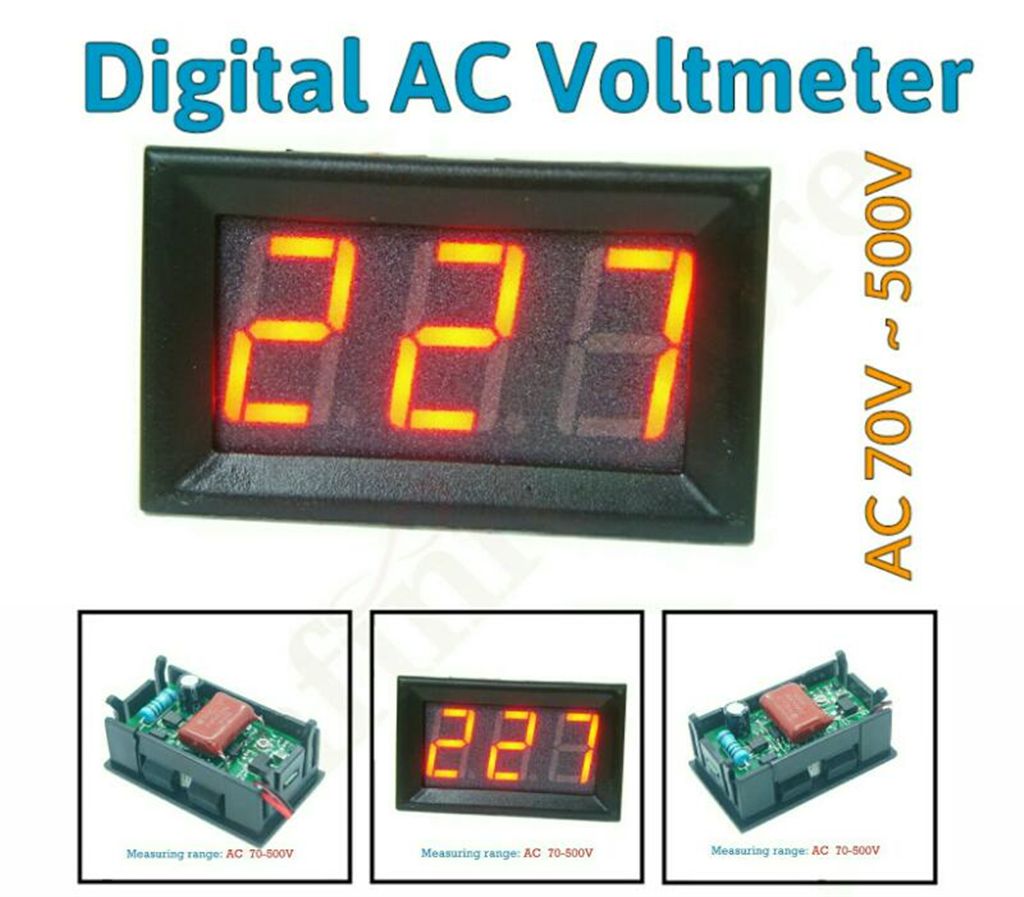Digital AC Voltmeter Panel Meter