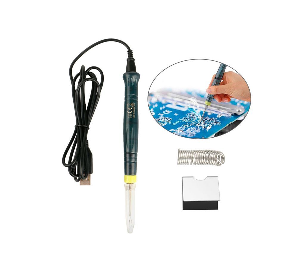 5V 8W Mini Portable USB Solder Iron Pen Tip Touch Switch Electric Soldering Irons Station Welding Repair Tool Soldering Iron Set