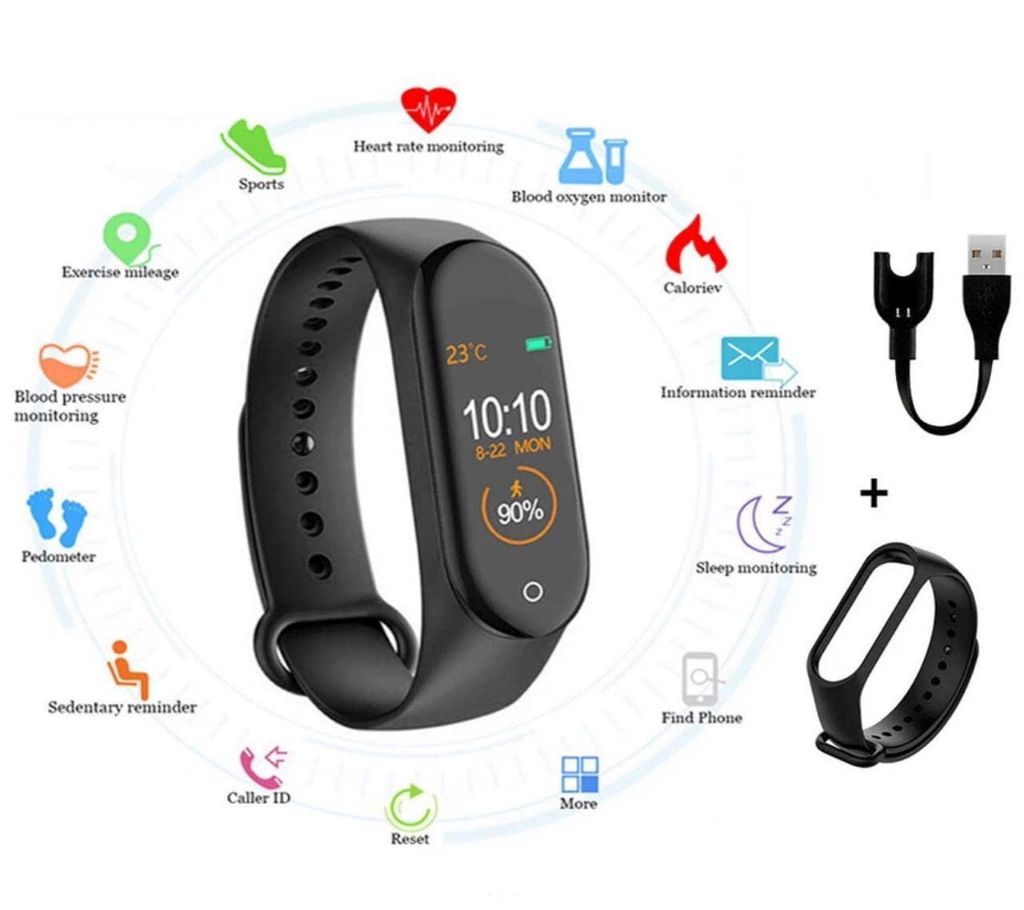 M4 Smart Band (update) Waterproof Fitness Tracker - New Stock!!  Price BDT 450 with FREE DELIVERY!!