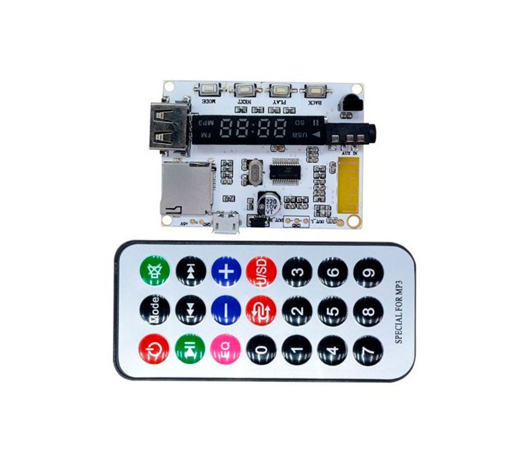 Wireless LED Digital Bluetooth Decoder Board Audio Sound Module With Infrared Remote Controller For Car MP3 FM TF Micro SD Card