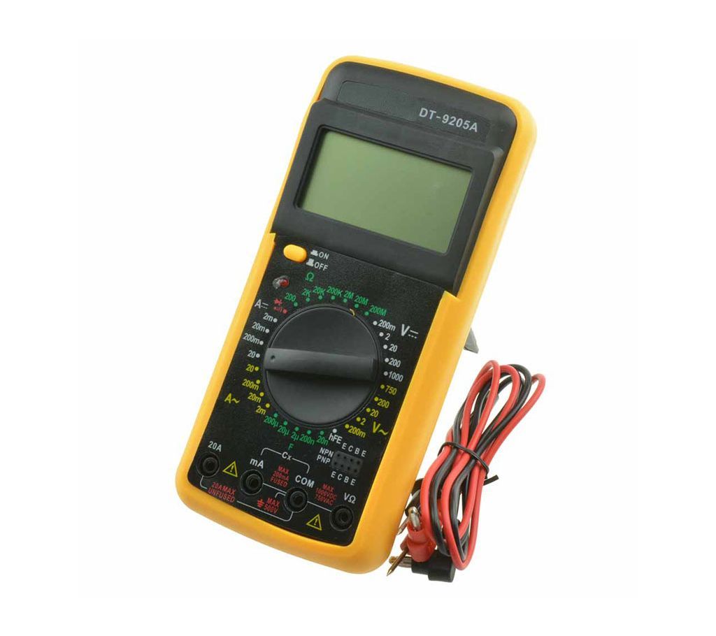 DT9205A Digital Multimeter LCD AC/DC Ammeter Resistance Capacitance Tester