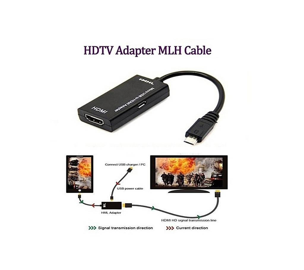 Mobile to TV MHL Micro USB to HDMI Female Video Converter Adapter Cable